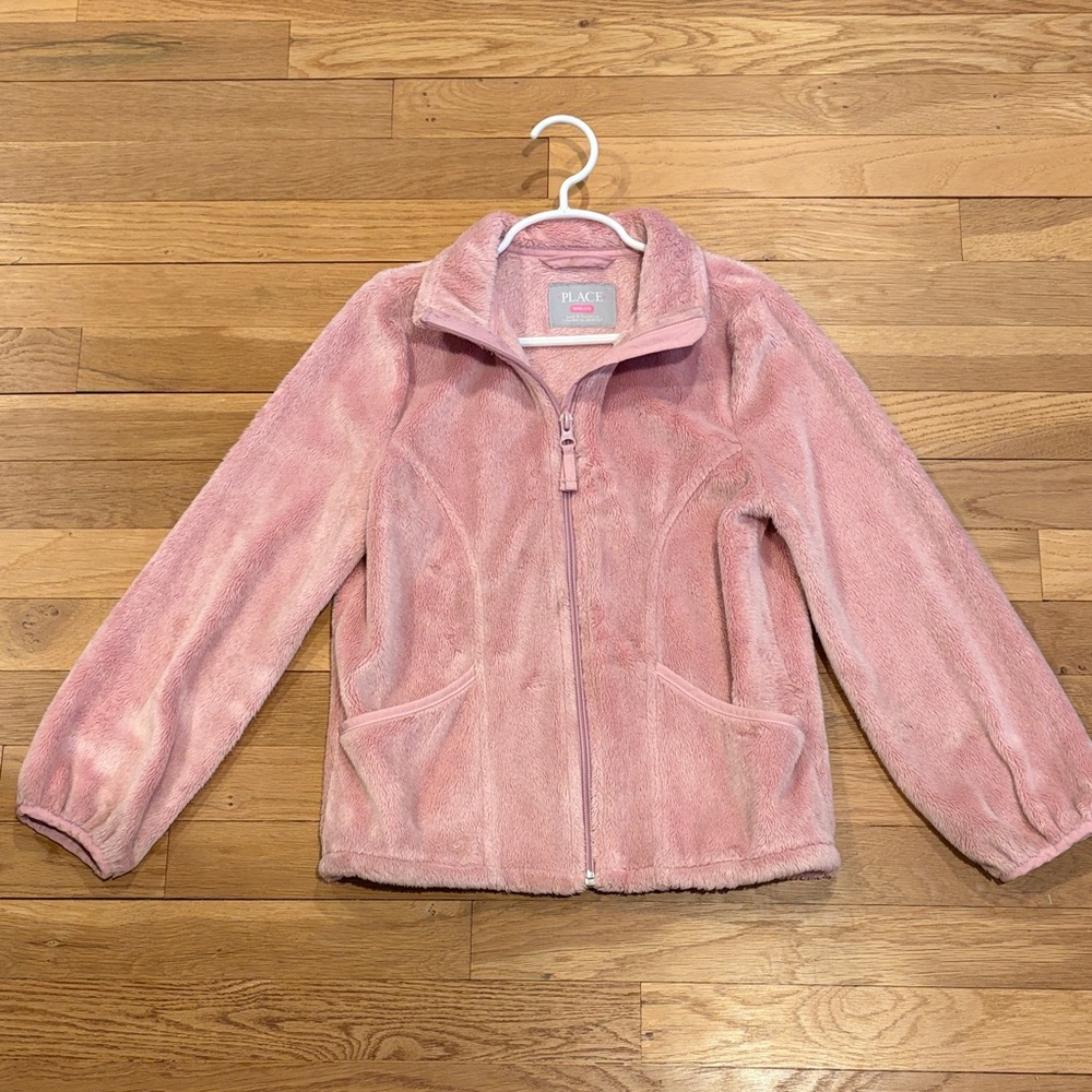 Girls Soft Pink Fleece Jacket